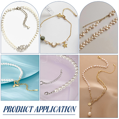 12Pcs 6 Styles 201 Stainless Steel & 304 Stainless Steel Box Chains Chain Extender FIND-UN00028-02-1