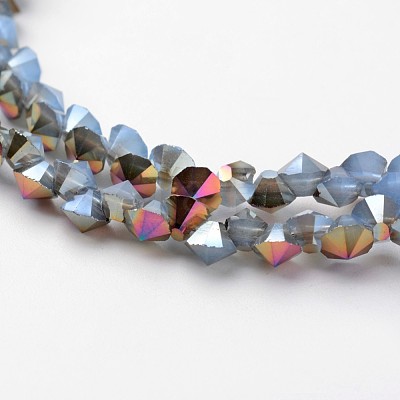 Electroplate Glass Bead Strands EGLA-J138-A-HP01-1
