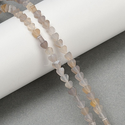 Natural Grey Agate Beads Strands G-U021-A01-01-1