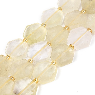 Heated Natural Lemon Quartz Beads Strands G-N368-01A-14-1