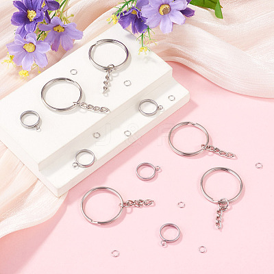 5Pcs 304 Stainless Steel Open Back Bezel Pendants STAS-TAD0001-01A-1