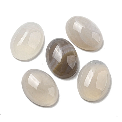 Natural Grey Agate Gemstone Cabochons G-C115-01A-26-1