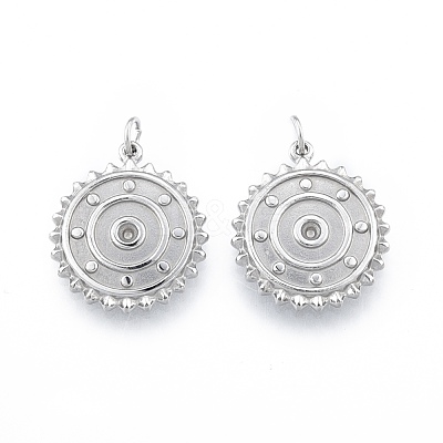 Tarnish Resistant 304 Stainless Steel Pendant Rhinestone Settings STAS-N097-257P-1
