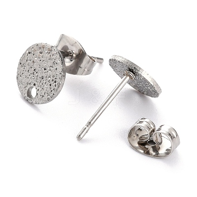 Non-Tarnish 304 Stainless Steel Stud Earring Findings STAS-O144-01A-P-1