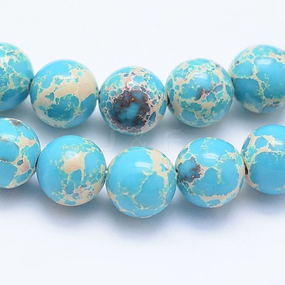 Synthetic Imperial Jasper Beads Strands G-F531-6mm-H04-1