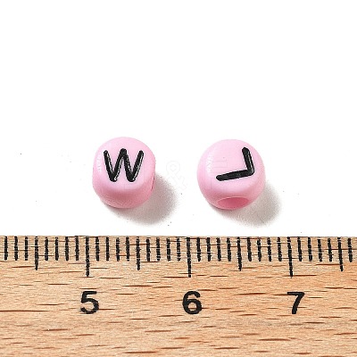 Opaque Acrylic Beads OACR-R005-02H-1