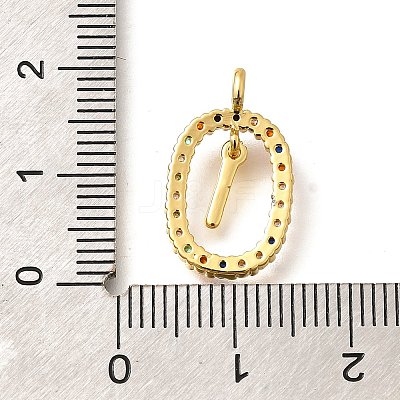 Brass Micro Pave Cubic Zirconia Pendants ZIRC-P123-01G-I02-1
