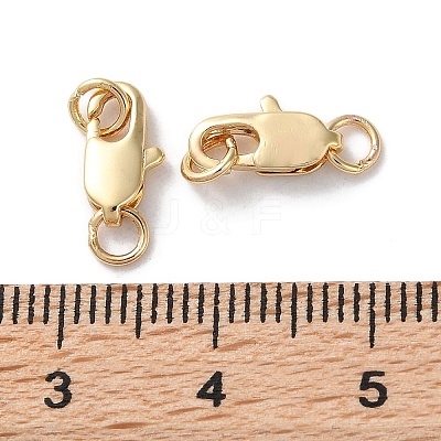 Rack Plating Brass Lobster Claw Clasps X-KK-F090-24LG-01-1