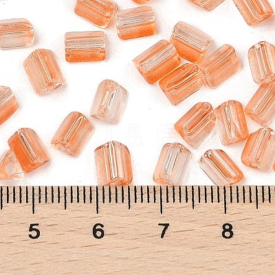 Transparent Spray Painted Glass Seed Beads SEED-L011-10A-08-1