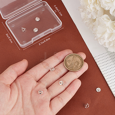 8Pcs 925 Sterling Silver Ear Nuts STER-BBC0007-46-1