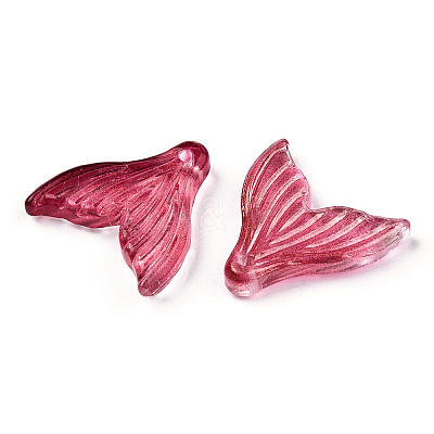 Transparent Spray Painted Glass Pendants GLAA-S190-009A-06-1