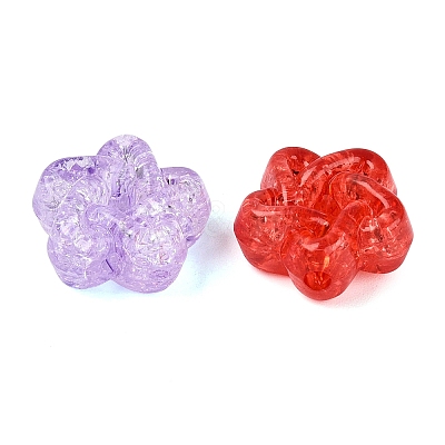 Transparent Crackle Acrylic Beads OACR-Q203-03-1