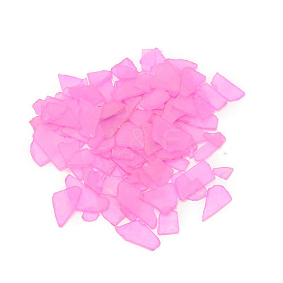 Ocean Series Frosted Glass Cabochons LS-GLAA-WH0031-06C-1