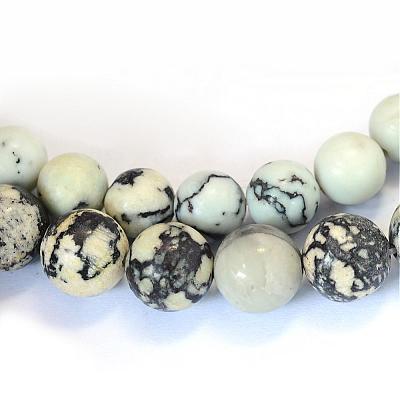 Natural Yellow Turquoise(Jasper) Round Bead Strands G-E334-6mm-02-1