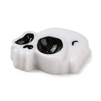 Skull Halloween Opaque Resin Decoden Cabochons RESI-R446-01K-1