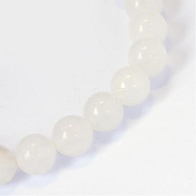 Natural White Jade Round Bead Strands G-E334-10mm-13-1
