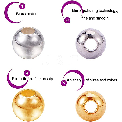 Brass Spacer Beads KK-PH0034-75-WH-1