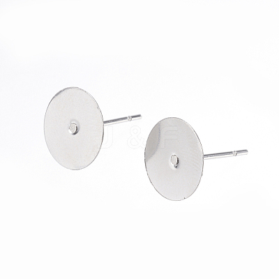 Non-Tarnish 304 Stainless Steel Stud Earring Findings A-STAS-D448-088P-10mm-1