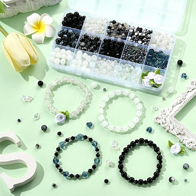 DIY Glass Beads Jewelry Making Finding Kits DIY-YW0012-04A-1