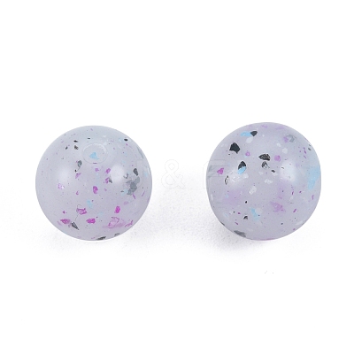 Marbled Stone Style Opaque Acrylic Beads OACR-G009-01B-1