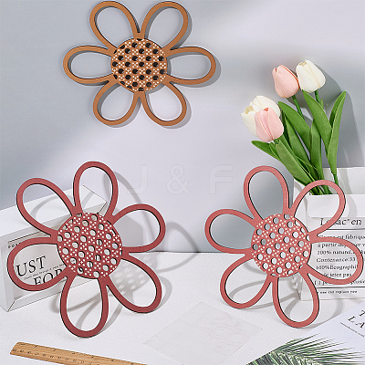 3Pcs Natural Wood Pendants Sets WOOD-WH20002-04A-1