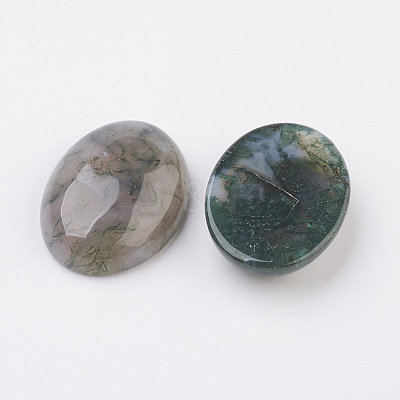 Natural Indian Agate Flat Back Cabochons G-G741-30x40mm-03-1