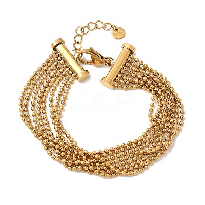 304 Stainless Steel Multi-strand Bracelets BJEW-C137-01G-1