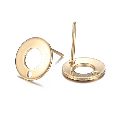 304 Stainless Steel Stud Earring Findings STAS-H104-01G-1