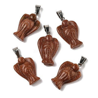 Natural & Synthetic Mixed Gemstone Pendants G-B127-10P-1