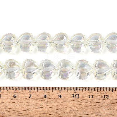 Electroplate Transparent Glass Beads Strands EGLA-B012-AB12-1