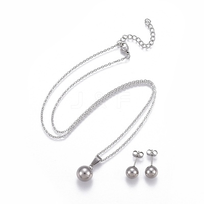 304 Stainless Steel Jewelry Sets STAS-I108-05-1