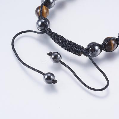 Adjustable Nylon Cord Braided Bead Bracelets BJEW-F308-51B-1