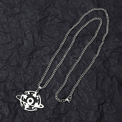 Non-Tarnish 201 Stainless Steel Pendant Necklaces for Man NJEW-Q336-02J-P-1