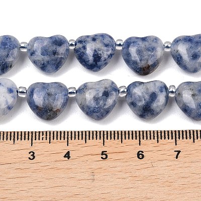 Natural Blue Spot Jasper Beads Strands G-NH0069-A08-1