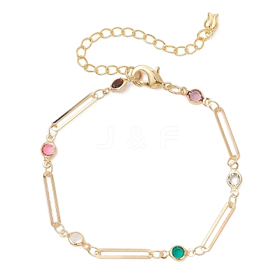 Brass Oval Link Chains Bracelets for Women BJEW-JB12970-1