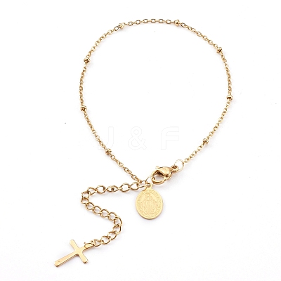 304 Stainless Steel Charm Bracelets BJEW-JB05977-1