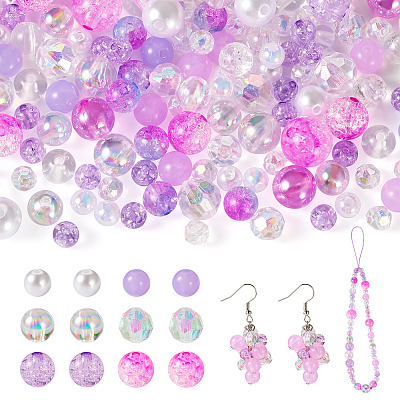 Transparent & Opaque Acrylic Bead OACR-TAC0002-08F-1