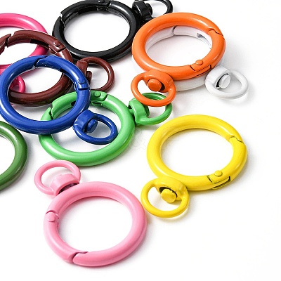 10Pcs Spray Painted Alloy Swivel Snap Hooks Clasps FIND-YW0001-60-1