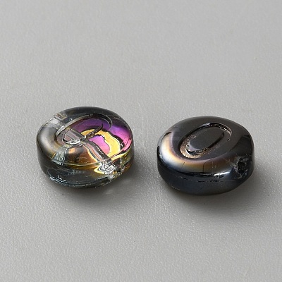 Transparent Electroplated UV Plating Glass Beads GLAA-TAC0024-12C-O-1