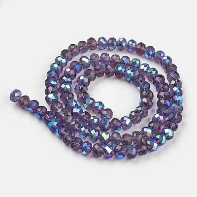 Electroplate Glass Beads Strands EGLA-A034-T6mm-L13-1