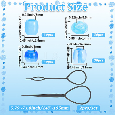 1Bag Plastic Hair Braiding Tool FIND-PA0001-58-1