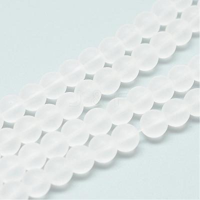 Synthetic Quartz Crystal Bead Strands G-R345-6mm-39-1