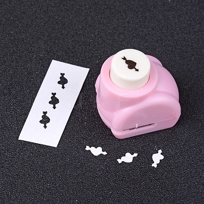 Random Single Color or Random Mixed Color Mini Plastic Craft Paper Punch Sets for Scrapbooking & Paper Crafts AJEW-L051-14-1