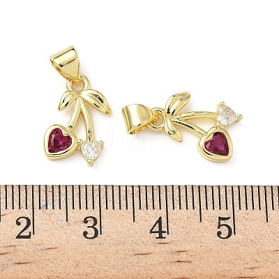 Brass Micro Pave Cubic Zirconia Pendants KK-L243-01G-04-1