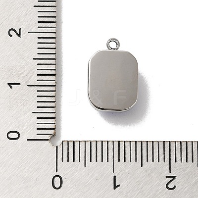 304 Stainless Steel Glass Pendants STAS-L022-062P-06-1