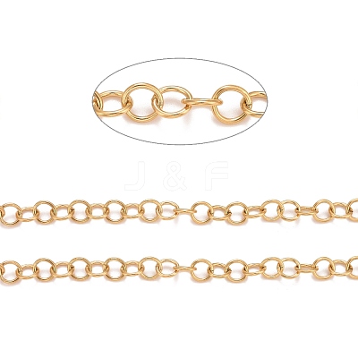 PVD Vacuum Plating 304 Stainless Steel Rolo Chains CHS-F011-08E-G-1