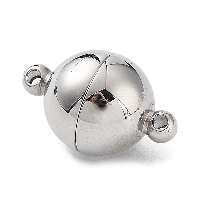 Tarnish Resistant 304 Stainless Steel Magnetic Clasps with Loops X-STAS-E006-52-01-1