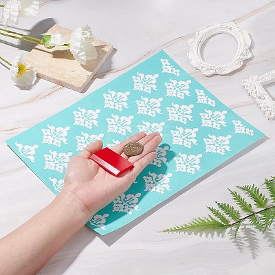 2Pcs Self-Adhesive Silk Screen Printing Stencil DIY-GF0004-15-1