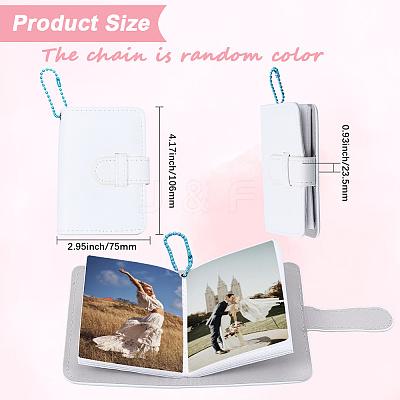 PU Mini Photocard Holder Book AJEW-WH20060-22B-1