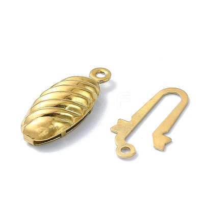 Ion Plating(IP) 304 Stainless Steel Box Clasp STAS-Q318-02G-1